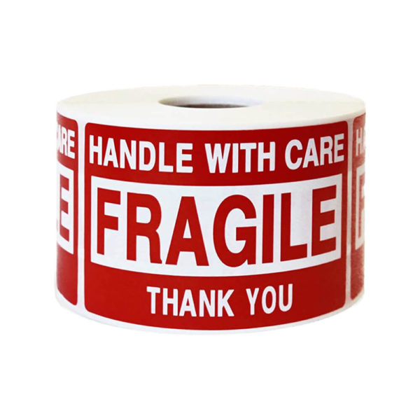 Eiono Fragile Warning Shipping Label Stickers 1 Roll