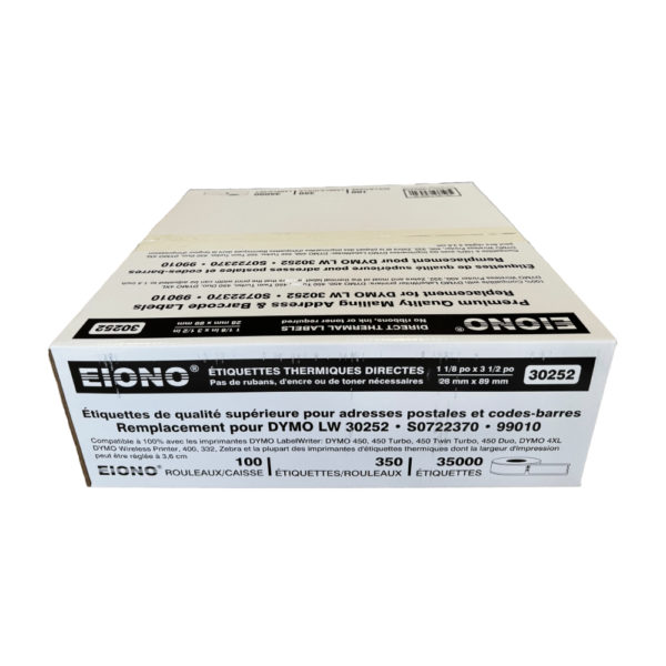 DYMO 30252 Compatible Small Labels Size 1-1/8" x 3-1/2" (28mm x 89mm), 350 Per Roll, Address & Barcode Labels - Image 8