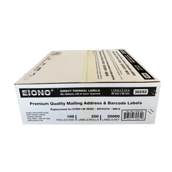 DYMO 30252 Compatible Small Labels Size 1-1/8" x 3-1/2" (28mm x 89mm), 350 Per Roll, Address & Barcode Labels - Image 10