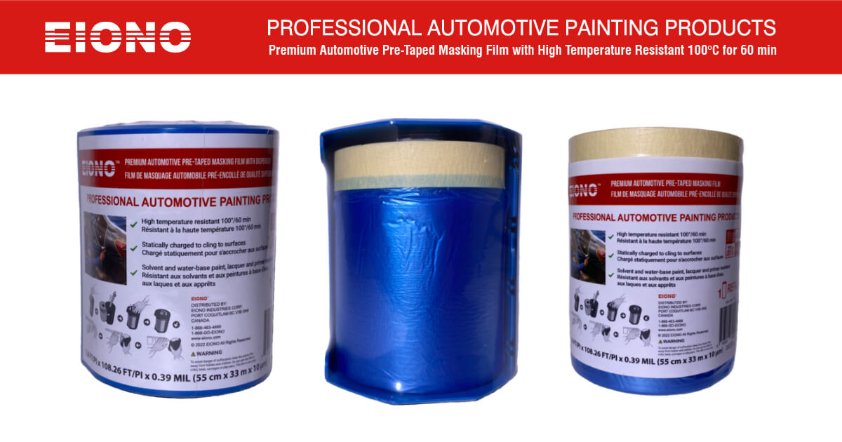 Premium Automotive PreTaped Masking Film 55 cm X 33 m, High