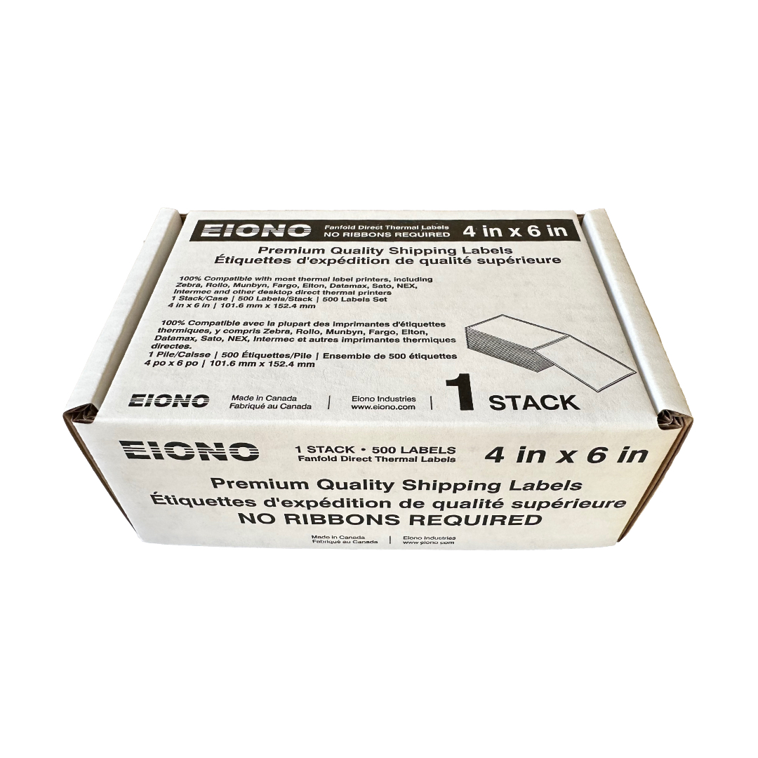 4x6 Direct Thermal Shipping Labels - 250 White Self-Adhesive Labels For UPS, USPS, FedEx, DHL