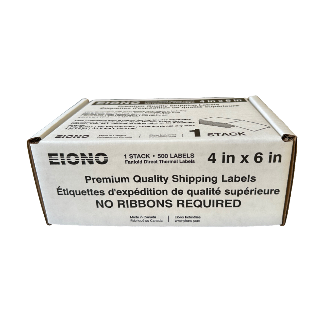 thumbnail image 2 of VRETTI 250 4x6 Fanfold Direct Thermal Shipping Labels – Compatible With Zebra & Rollo Printers 2 of 4