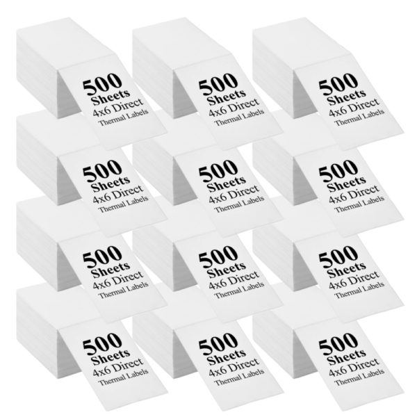 EIONO® - Premium Quality 4" x 6" Fanfold Direct Thermal Shipping Labels, White Perforated, [500 Labels per 1 Stack] Compatible with Zebra & Rollo Printers. - Image 11