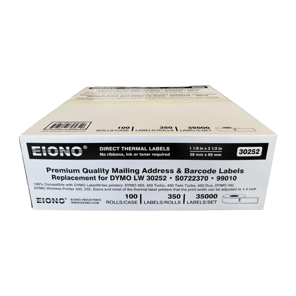 DYMO 30252 Compatible Small Labels Size 1-1/8